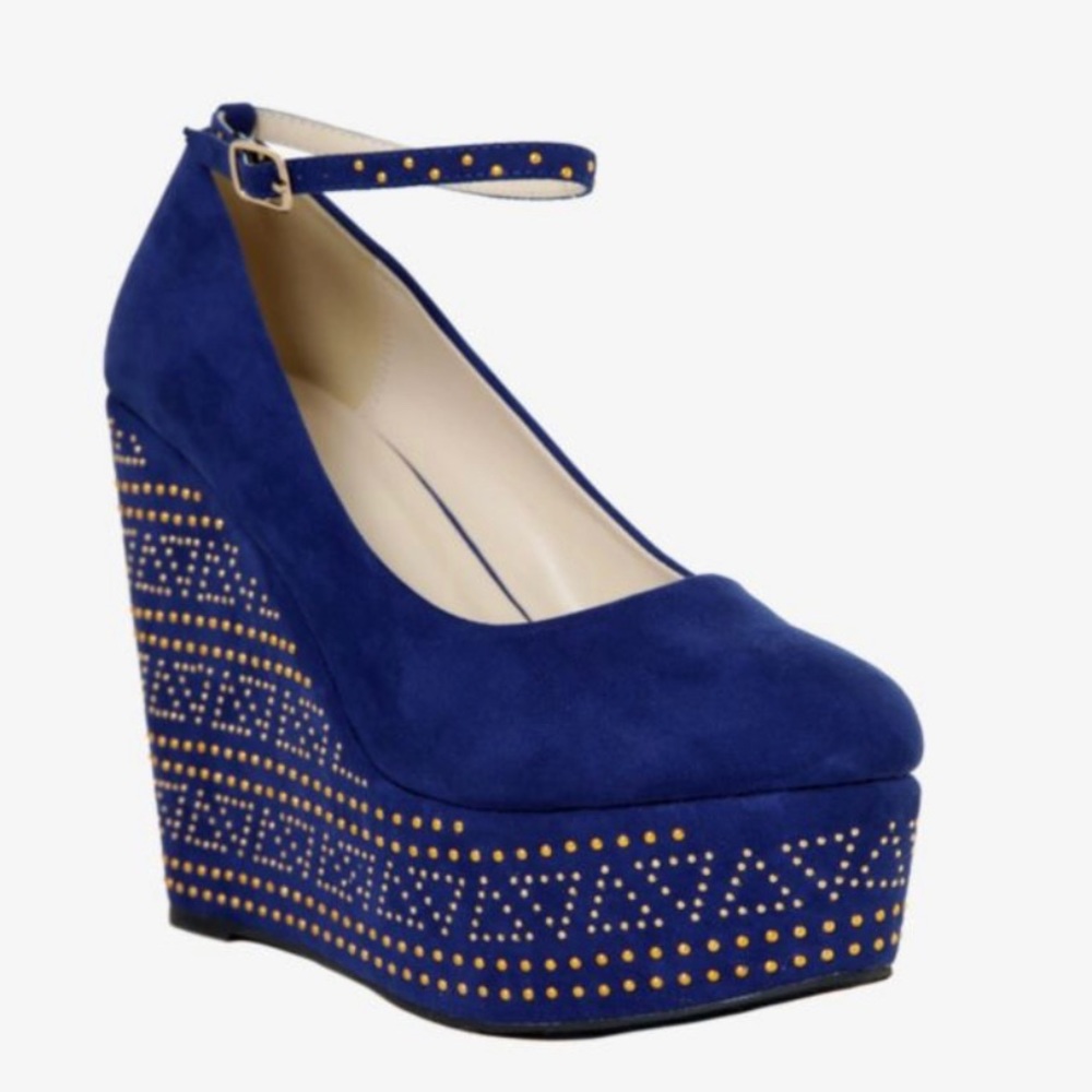 Torrid Blue Suede platform